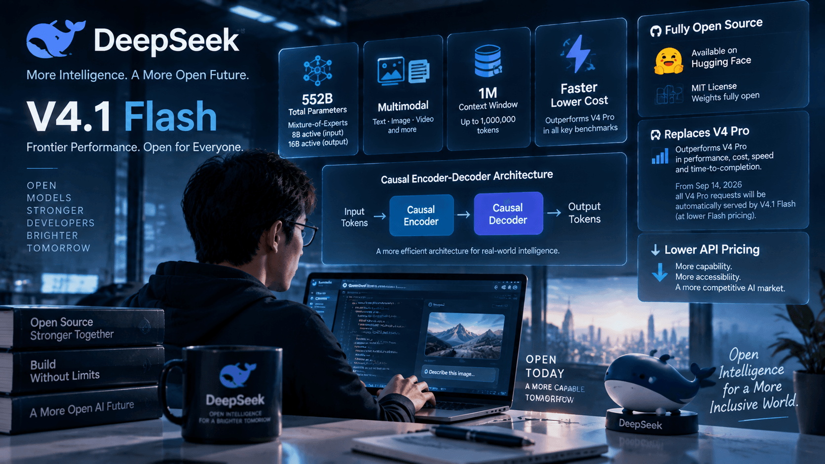 DeepSeek با مدل متن‌باز V4.1 Flash قیمت‌ها را دوباره شکست